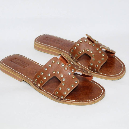 HANDCRAFTED MOROCCAN STUDDED SANDALS