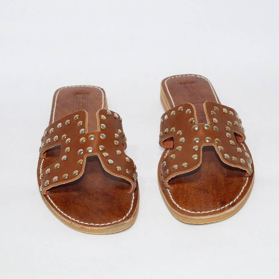 HANDCRAFTED MOROCCAN STUDDED SANDALS