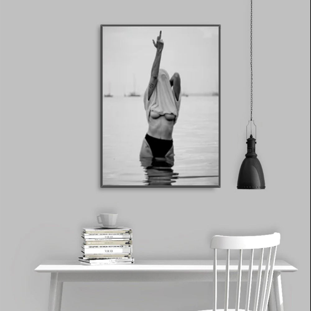 Wall Art - Feminist Print Black Frame Canvas - (multiple sizes available)