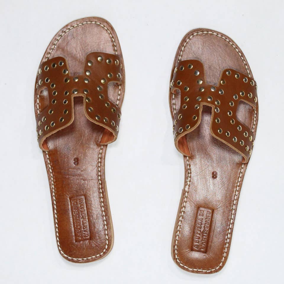 HANDCRAFTED MOROCCAN STUDDED SANDALS